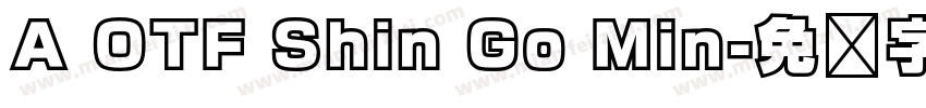 A OTF Shin Go Min字体转换